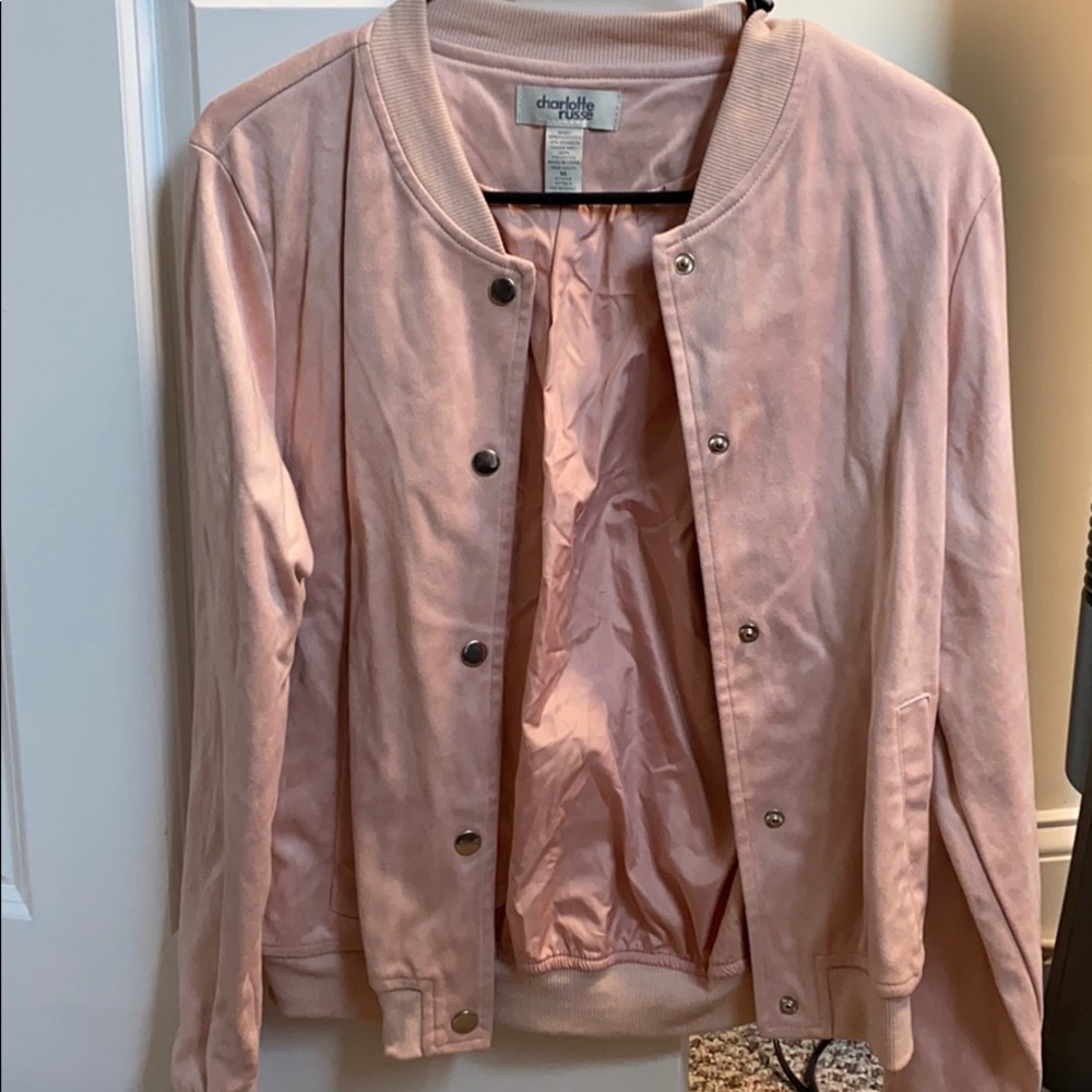 Pink Suede Jacket M